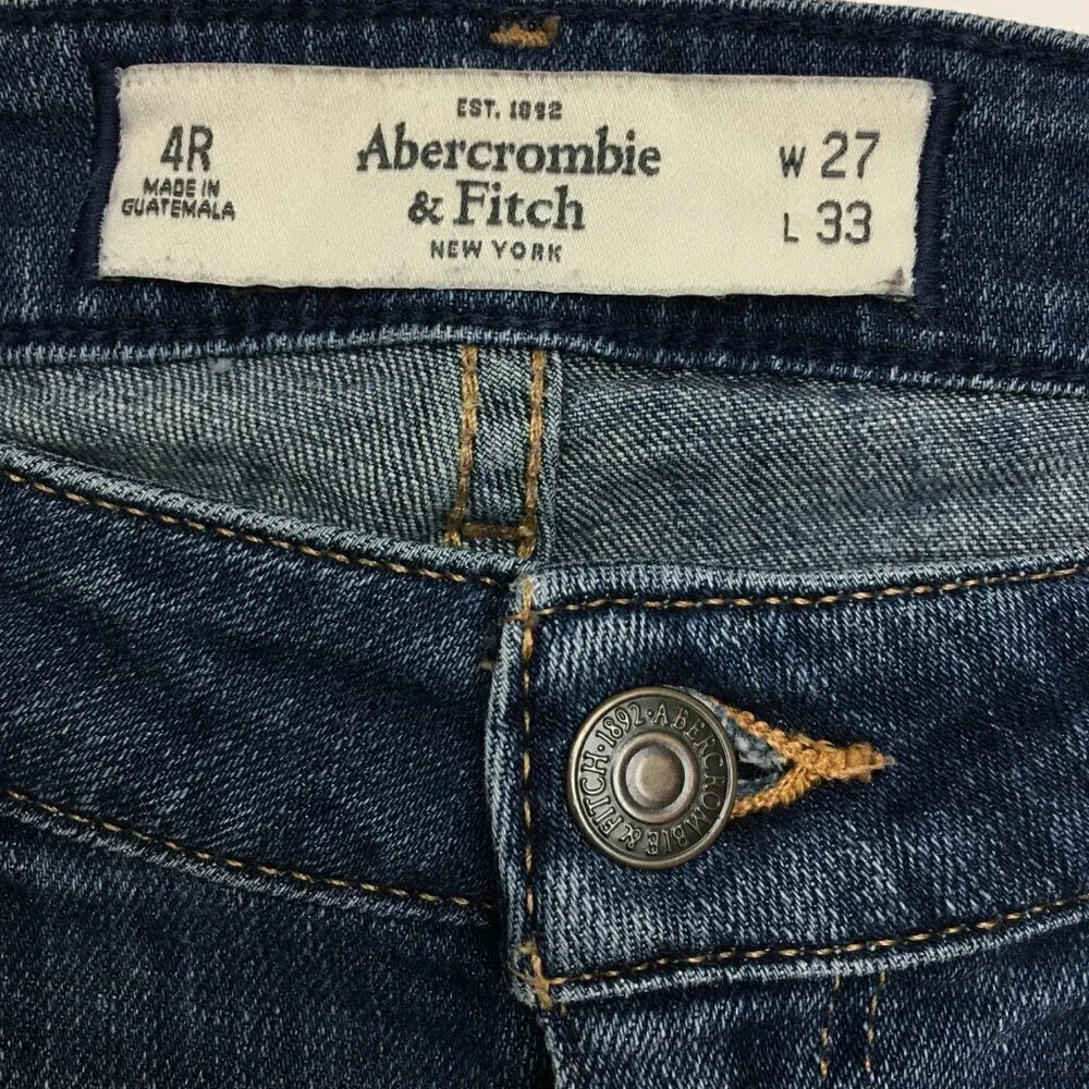 Abercrombie & Fitch Women's Jeans Skinny Low Rise Distressed size 4 length 32